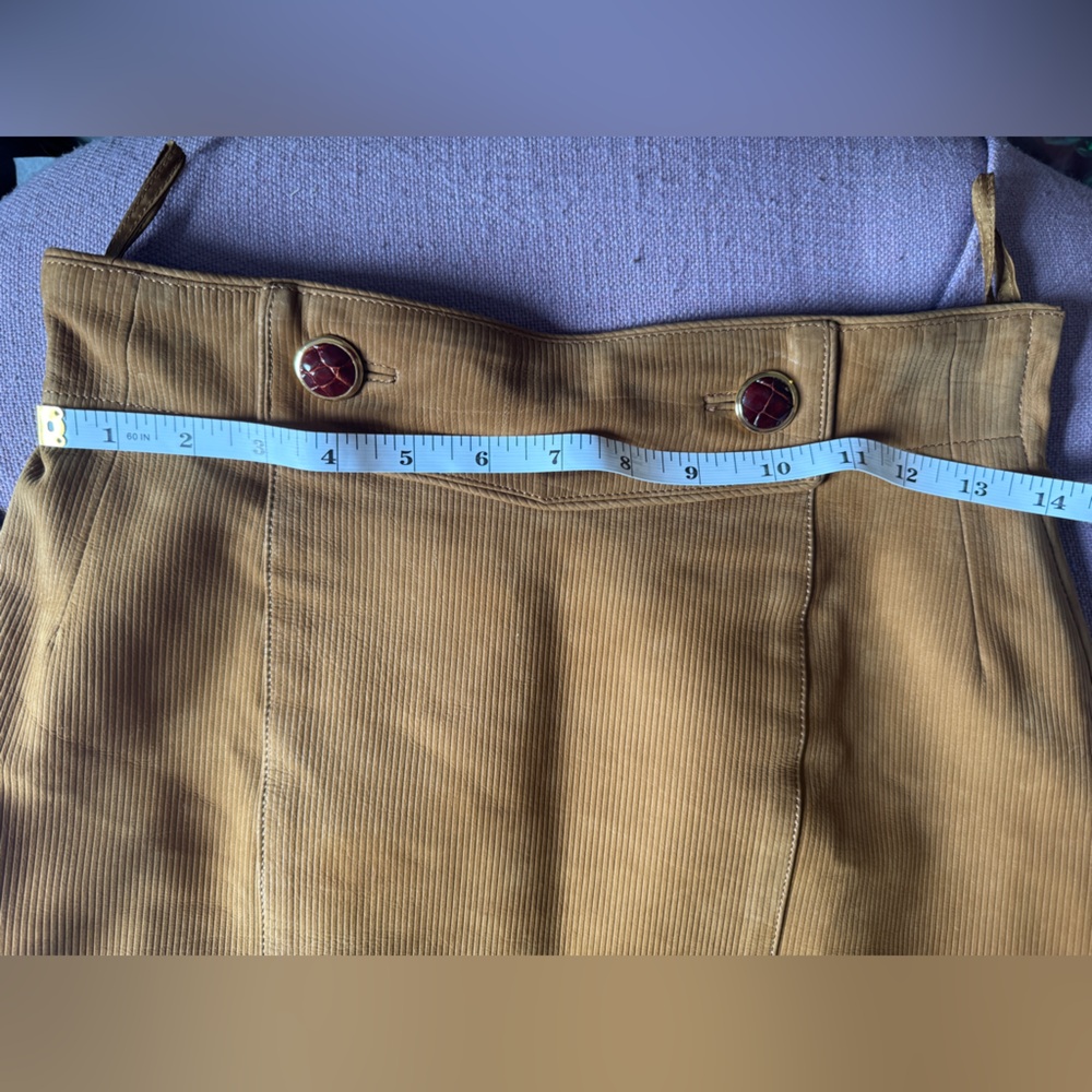 Vintage Loewe Suede Skirt 38 - Picture 7 of 10